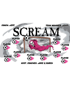 Scream Soccer 13oz Vinyl Team Banner E-Z Order