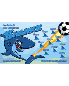 Sharks Soccer 13oz Vinyl Team Banner E-Z Order