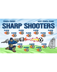 Sharp Shooters Soccer 13oz Vinyl Team Banner E-Z Order