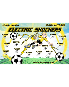 Electric Shockers Soccer 13oz Vinyl Team Banner E-Z Order