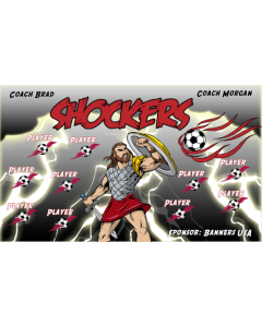 Shockers Soccer 13oz Vinyl Team Banner E-Z Order