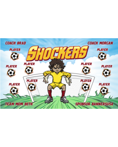 Shockers Soccer 13oz Vinyl Team Banner E-Z Order