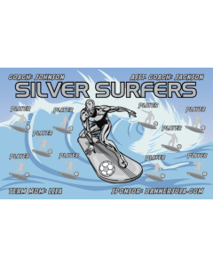 Silver Surfers Soccer 13oz Vinyl Team Banner E-Z Order