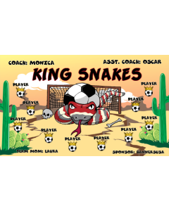 King Snakes Soccer 13oz Vinyl Team Banner E-Z Order