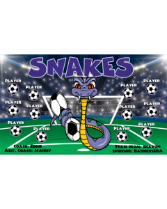 Snakes Soccer 13oz Vinyl Team Banner E-Z Order