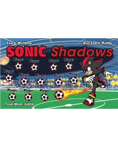 Sonic Shadows Soccer 13oz Vinyl Team Banner E-Z Order