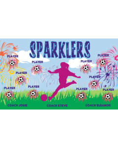 Sparklers Soccer 13oz Vinyl Team Banner E-Z Order