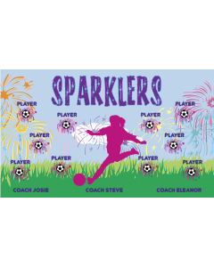 Sparklers Soccer 13oz Vinyl Team Banner E-Z Order