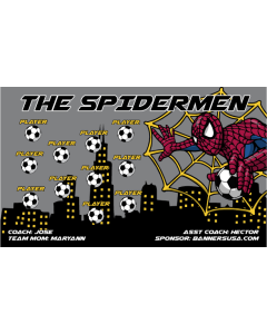 Spidermen Soccer 13oz Vinyl Team Banner E-Z Order