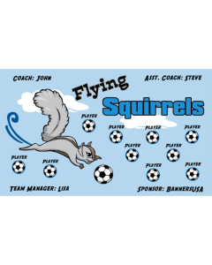 Flying Squirrels Soccer 13oz Vinyl Team Banner E-Z Order