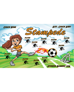 Stampede Soccer 13oz Vinyl Team Banner E-Z Order