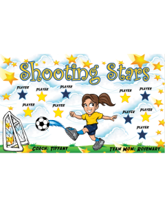 Shooting Stars Soccer 13oz Vinyl Team Banner E-Z Order