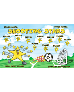 Shooting Stars Soccer 13oz Vinyl Team Banner E-Z Order