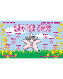 Shooting Stars Soccer 13oz Vinyl Team Banner E-Z Order