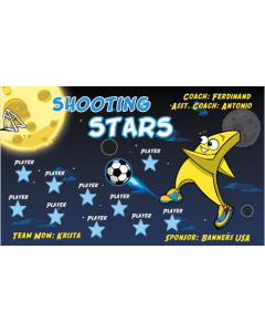 Shooting Stars Soccer 13oz Vinyl Team Banner E-Z Order