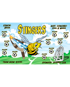 Stingers Soccer 13oz Vinyl Team Banner E-Z Order