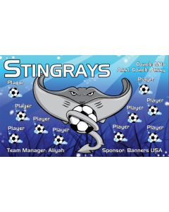 Stingrays Soccer 13oz Vinyl Team Banner E-Z Order