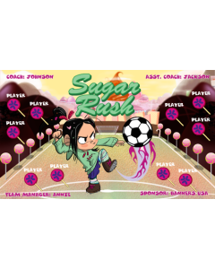 Sugar Rush Soccer 13oz Vinyl Team Banner E-Z Order