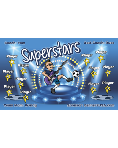 Superstars Soccer 13oz Vinyl Team Banner E-Z Order