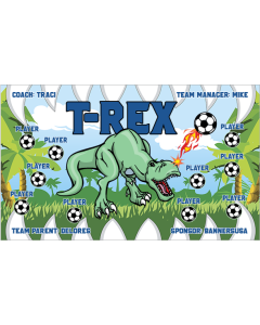 T-Rex Soccer 13oz Vinyl Team Banner E-Z Order
