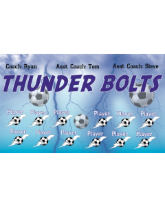 Thunderbolts Soccer 13oz Vinyl Team Banner E-Z Order