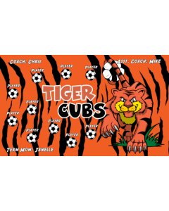 Tiger Cubs Soccer 13oz Vinyl Team Banner E-Z Order