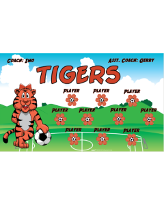 Tigers Soccer 13oz Vinyl Team Banner E-Z Order