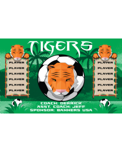 Tigers Soccer 13oz Vinyl Team Banner E-Z Order