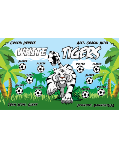 White Tigers Soccer 13oz Vinyl Team Banner E-Z Order