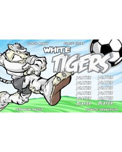 White Tigers Soccer 13oz Vinyl Team Banner E-Z Order