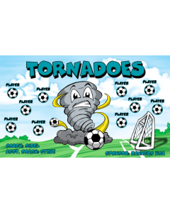 Tornadoes Soccer 13oz Vinyl Team Banner E-Z Order