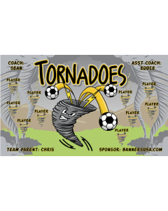 Tornadoes Soccer 13oz Vinyl Team Banner E-Z Order