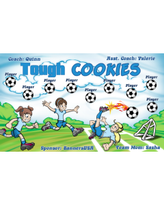 Tough Cookies Soccer 13oz Vinyl Team Banner E-Z Order