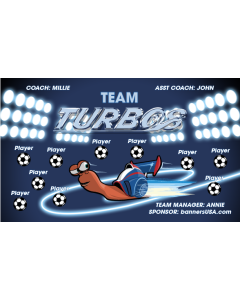 Team Turbo Soccer 13oz Vinyl Team Banner E-Z Order