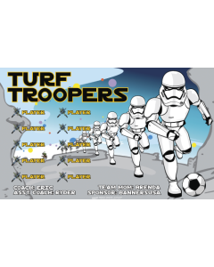 Turf Troopers Soccer 13oz Vinyl Team Team Banner E-Z Order