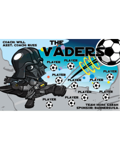 Vaders Soccer 13oz Vinyl Team Banner E-Z Order