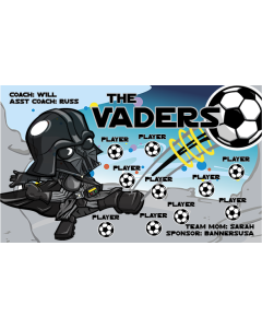 Vaders Soccer 13oz Vinyl Team Banner E-Z Order