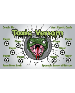 Toxic Venom Soccer 13oz Vinyl Team Banner E-Z Order