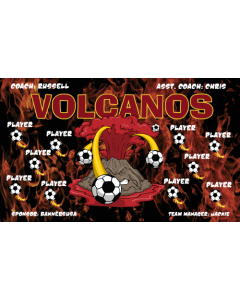 Volcanoes Soccer 13oz Vinyl Team Banner E-Z Order