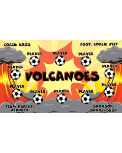 Volcanoes Soccer 13oz Vinyl Team Banner E-Z Order