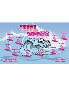 Tidal Waves Soccer 13oz Vinyl Team Banner E-Z Order