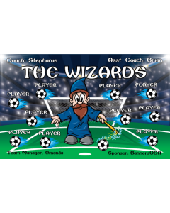 Wizards Soccer 13oz Vinyl Team Banner E-Z Order