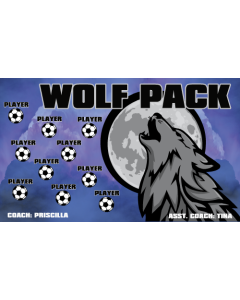 Wolf Pack Soccer 13oz Vinyl Team Banner E-Z Order