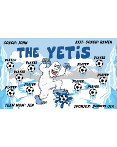 Yetis Soccer 13oz Vinyl Team Banner E-Z Order