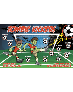 Zombie Kickers Soccer 13oz Vinyl Team Banner E-Z Order