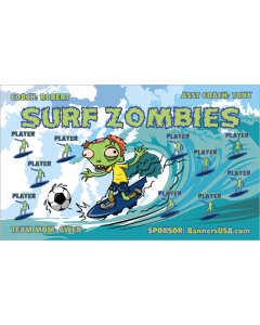Surf Zombies Soccer 13oz Vinyl Team Banner E-Z Order