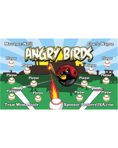 Angry Birds Baseball Vinyl Team Banner E-Z Order