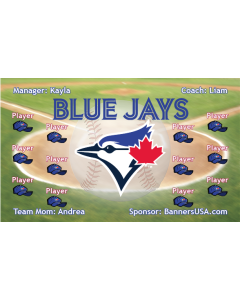 Blue Jays Baseball 13oz Vinyl Team Banner E-Z Order