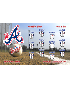 Braves City Connect Baseball 13oz Vinyl Team Banner E-Z Order