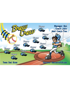 Brewers City Connect Baseball 13oz Vinyl Team Banner E-Z Order